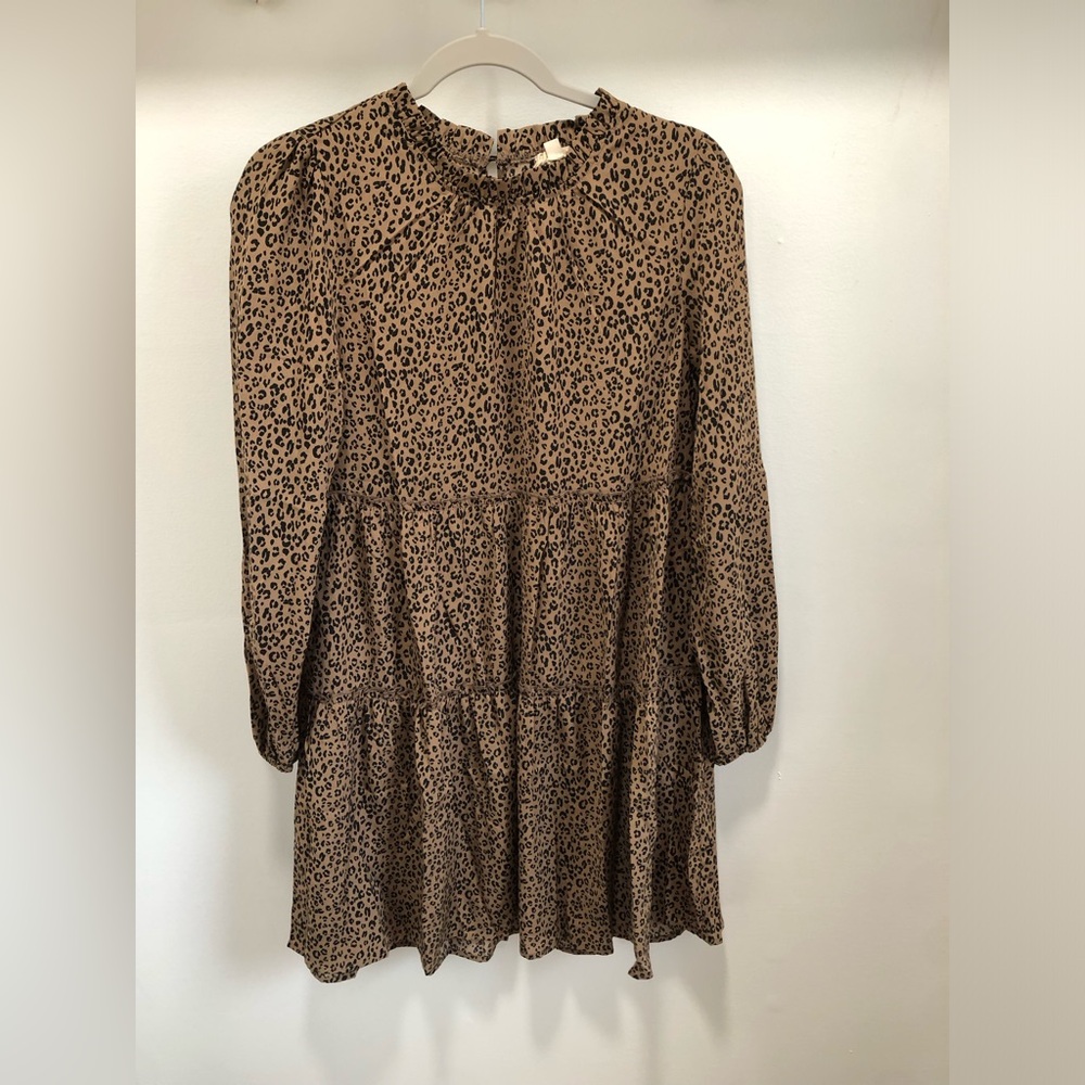 NWT Boutique Hem and Thread Leopard Dress